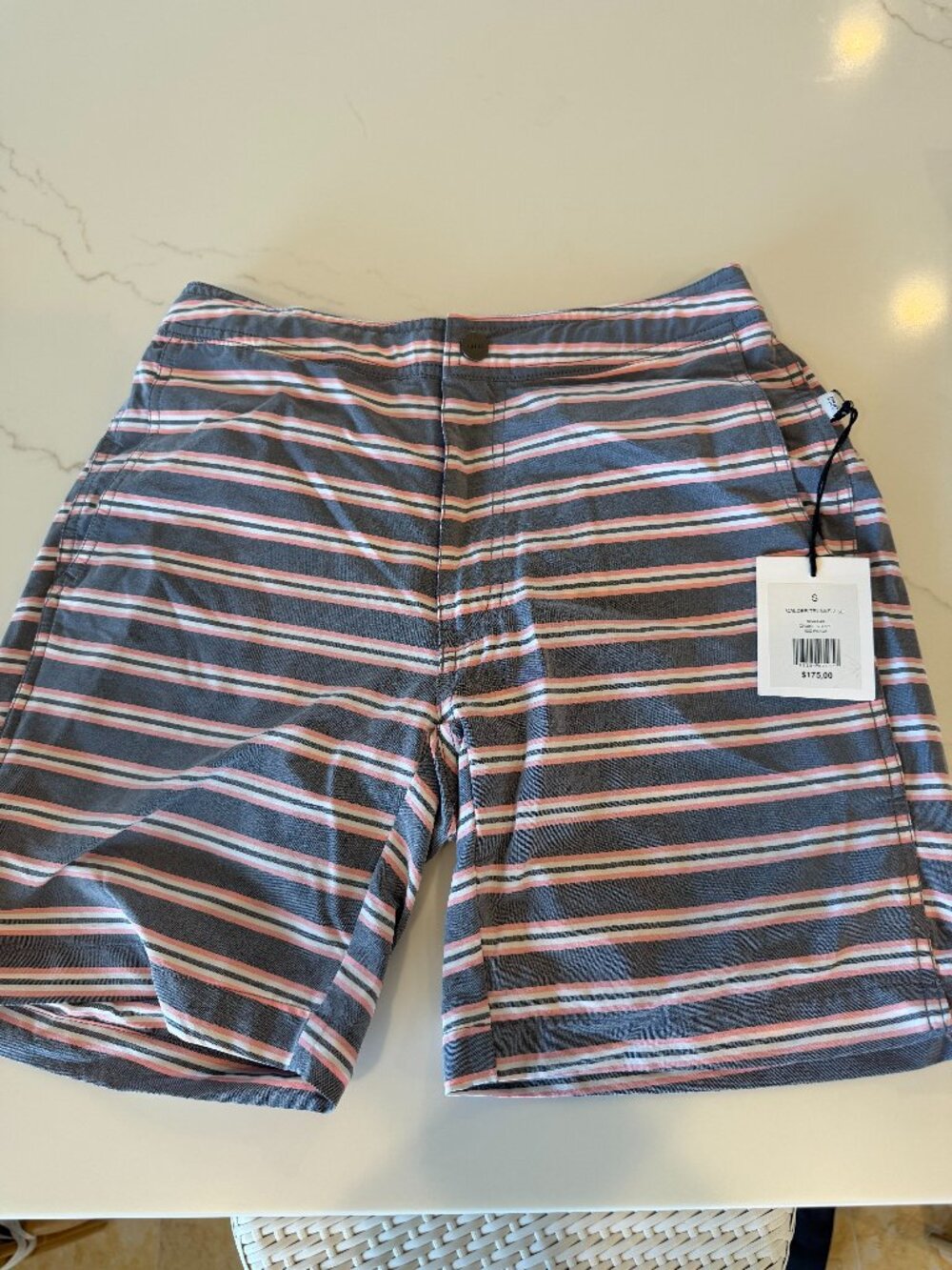 ONIA CALDER TRUNKS PINK AND BLUE STRIPE 7.5 E CRUISE STRIPE